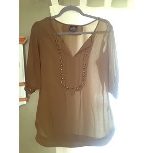 Army Green Sheer Top